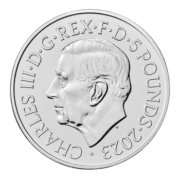 英国 2023年 国王チャールズ3世生誕75周年 5ポンド白銅貨 未使用