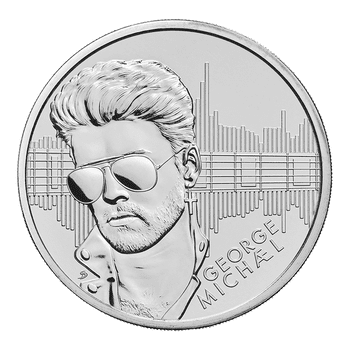 英国 2024年 伝説のミュージシャン ジョージ・マイケル 5ポンド白銅貨 未使用