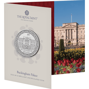 英国 2024年 バッキンガム宮殿 5ポンド白銅貨 未使用
