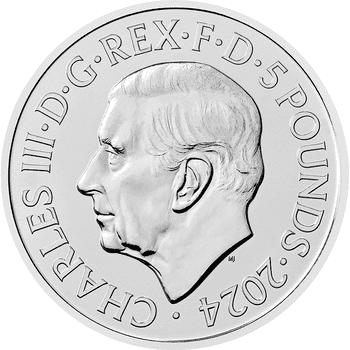 英国 2024年 神話と伝説 最終貨 リトル・ジョン 5ポンド白銅貨 未使用