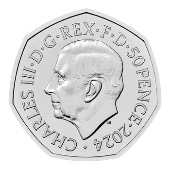 英国 2024年 ハリー・ポッター 黒い湖 50ペンス白銅貨 プルーフ