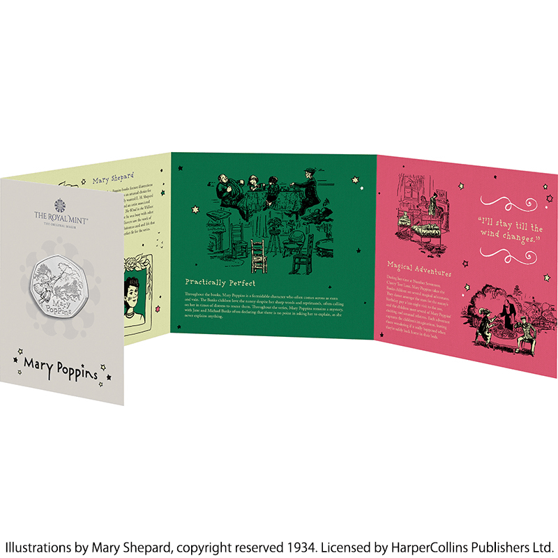 英国 2025年 メアリー・ポピンズ 50ペンス白銅貨 未使用 | オンライン
