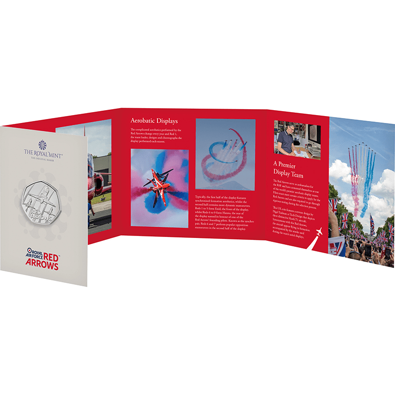 英国 2025年 レッドアローズ展示飛行60周年 50ペンス白銅貨 未使用