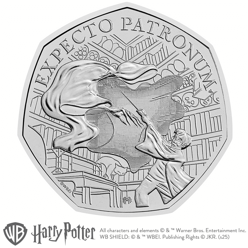 英国 2025年 ハリー・ポッター 最終貨 守護霊の呪文 50ペンス白銅貨 未