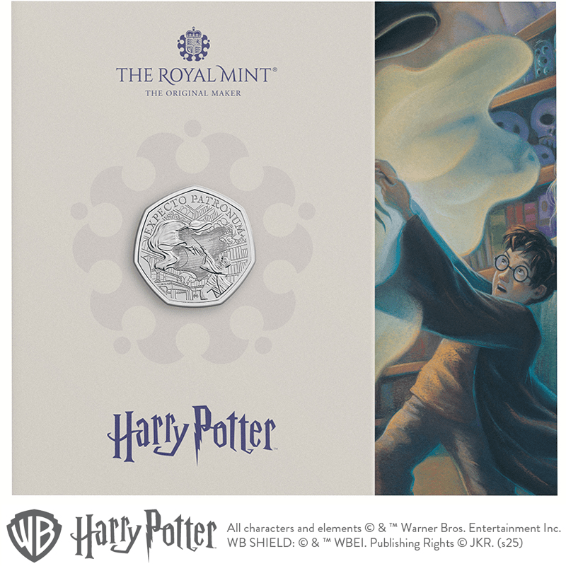 英国 2025年 ハリー・ポッター 最終貨 守護霊の呪文 50ペンス白銅貨 未