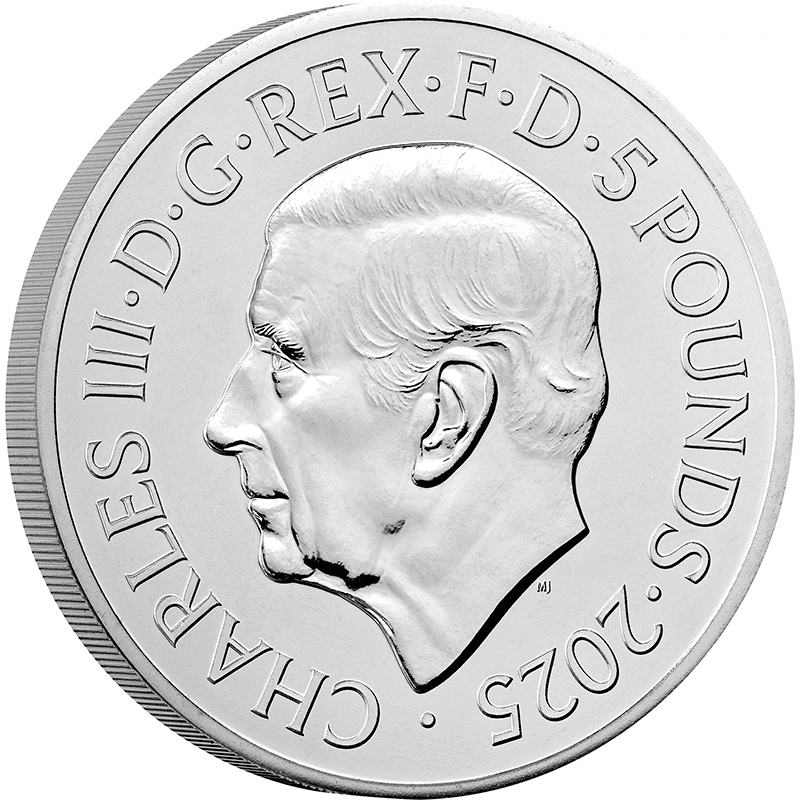 英国 2025年 伝説のミュージシャン アイアン・メイデン 5ポンド白銅貨