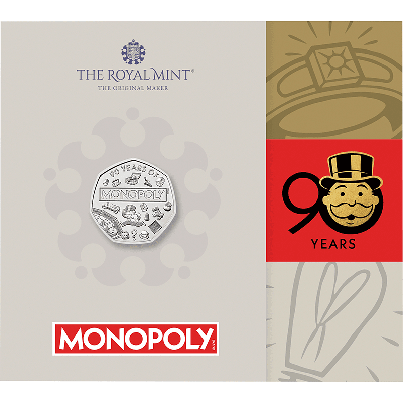英国 2025年 モノポリー90周年 50ペンス白銅貨 未使用 | オンライン