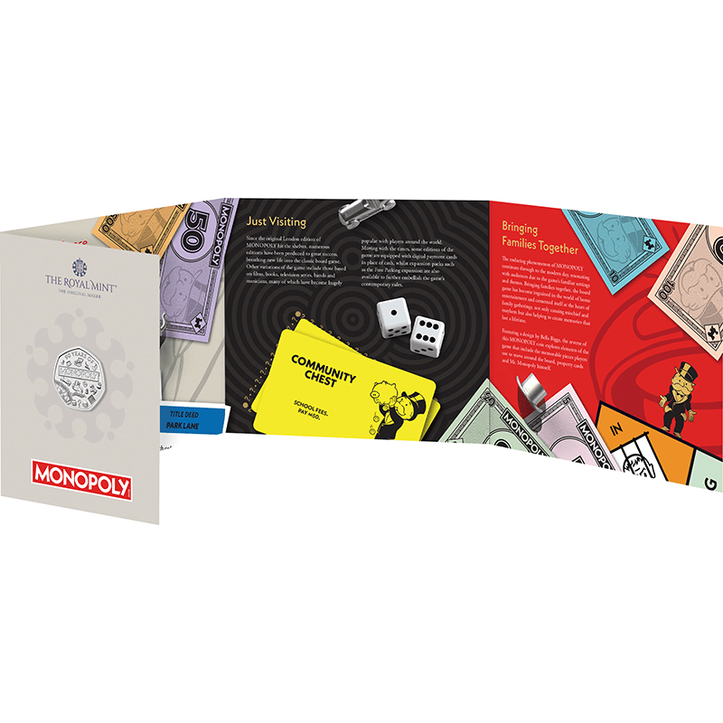 英国 2025年 モノポリー90周年 50ペンス白銅貨 未使用 | オンライン