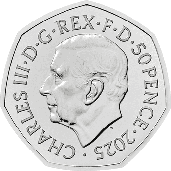 英国 2025年 ハリー・ポッター 空飛ぶ車 50ペンス白銅貨 未使用