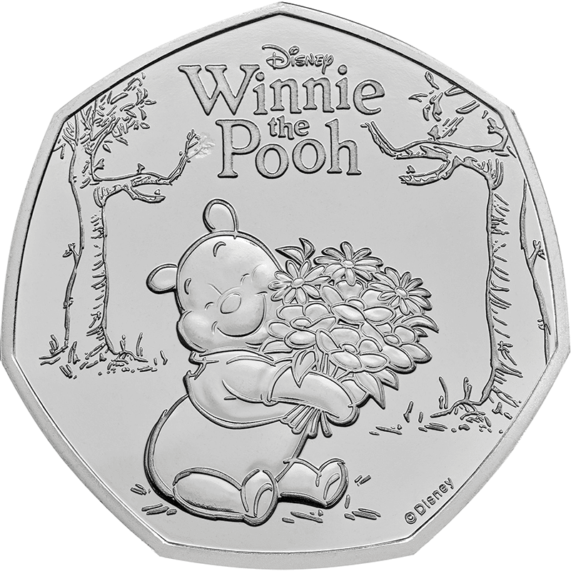 英国 2026年 「くまのプーさん」誕生100周年 やさしさ 50ペンス白銅貨
