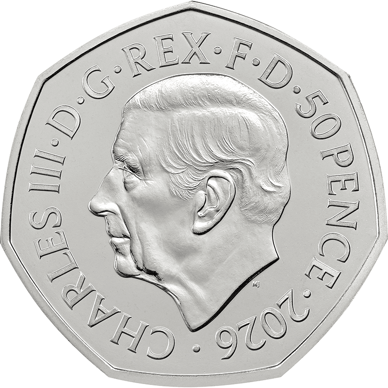 英国 2026年 「くまのプーさん」誕生100周年 やさしさ 50ペンス白銅貨