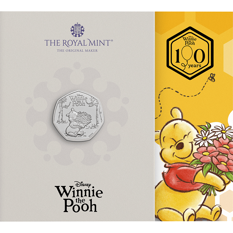 英国 2026年 「くまのプーさん」誕生100周年 やさしさ 50ペンス白銅貨