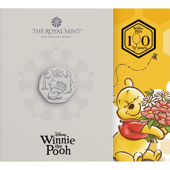 英国 2026年 「くまのプーさん」誕生100周年 やさしさ 50ペンス白銅貨