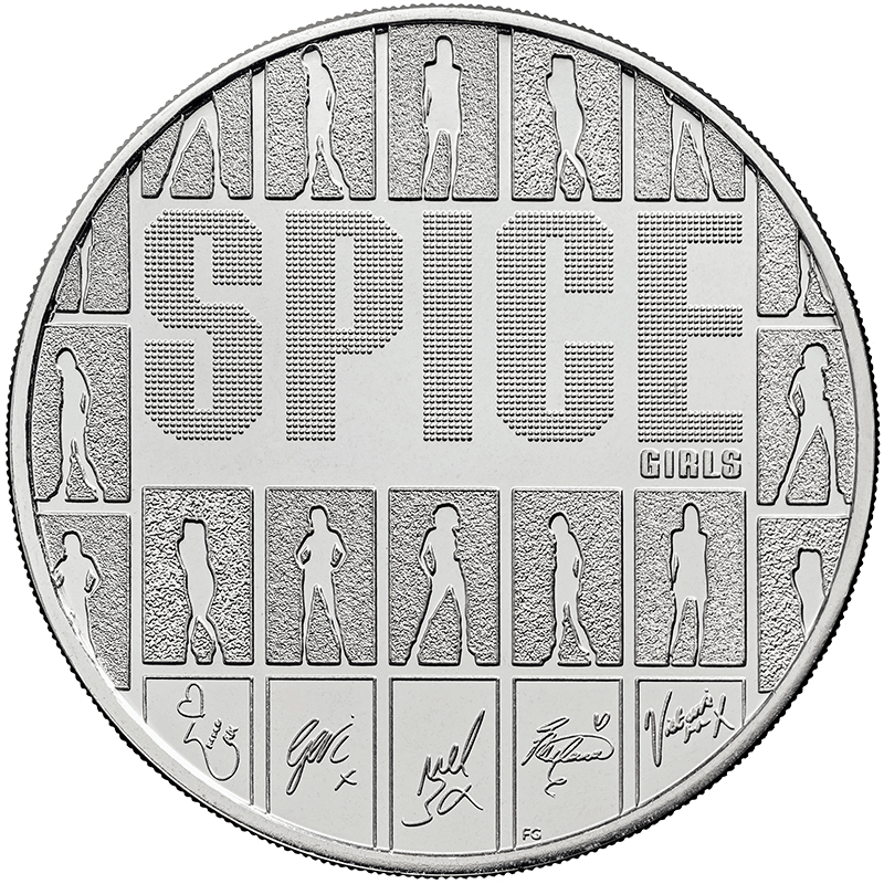 英国 2026年 伝説のミュージシャン スパイス・ガールズ 5ポンド白銅貨