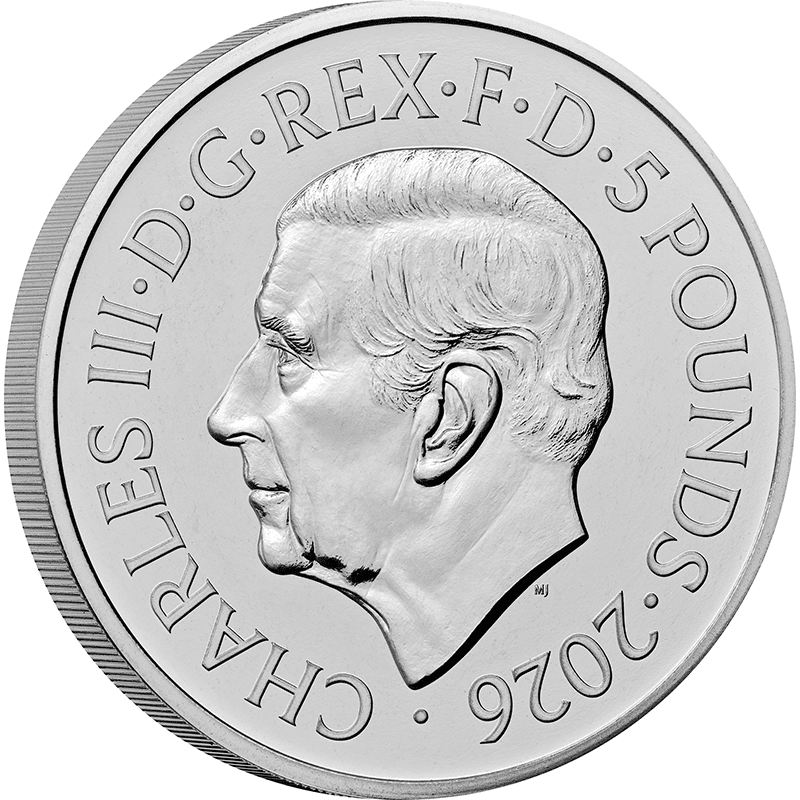 英国 2026年 エリザベス2世生誕100周年 5ポンド白銅貨 未使用