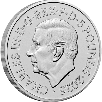 英国 2026年 エリザベス2世生誕100周年 5ポンド白銅貨 未使用 