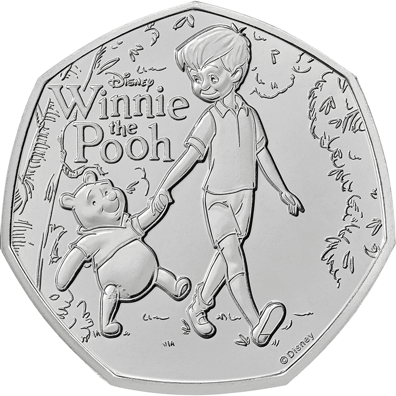 英国 2026年 「くまのプーさん」誕生100周年 忠実 50ペンス白銅貨 未