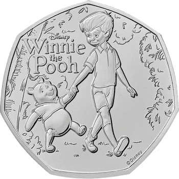 英国 2026年 「くまのプーさん」誕生100周年 忠実 50ペンス白銅貨 未