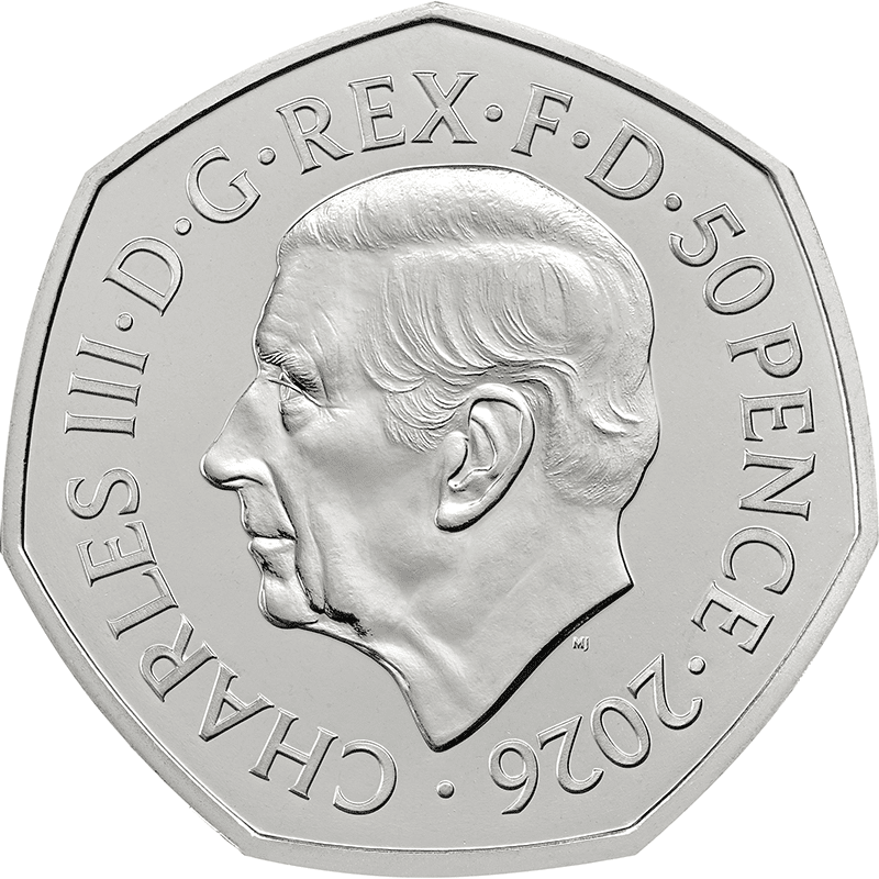 英国 2026年 「くまのプーさん」誕生100周年 忠実 50ペンス白銅貨 未