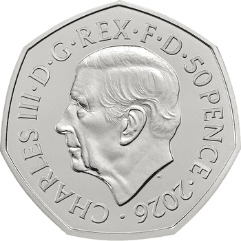 英国 2026年 「くまのプーさん」誕生100周年 忠実 50ペンス白銅貨 未