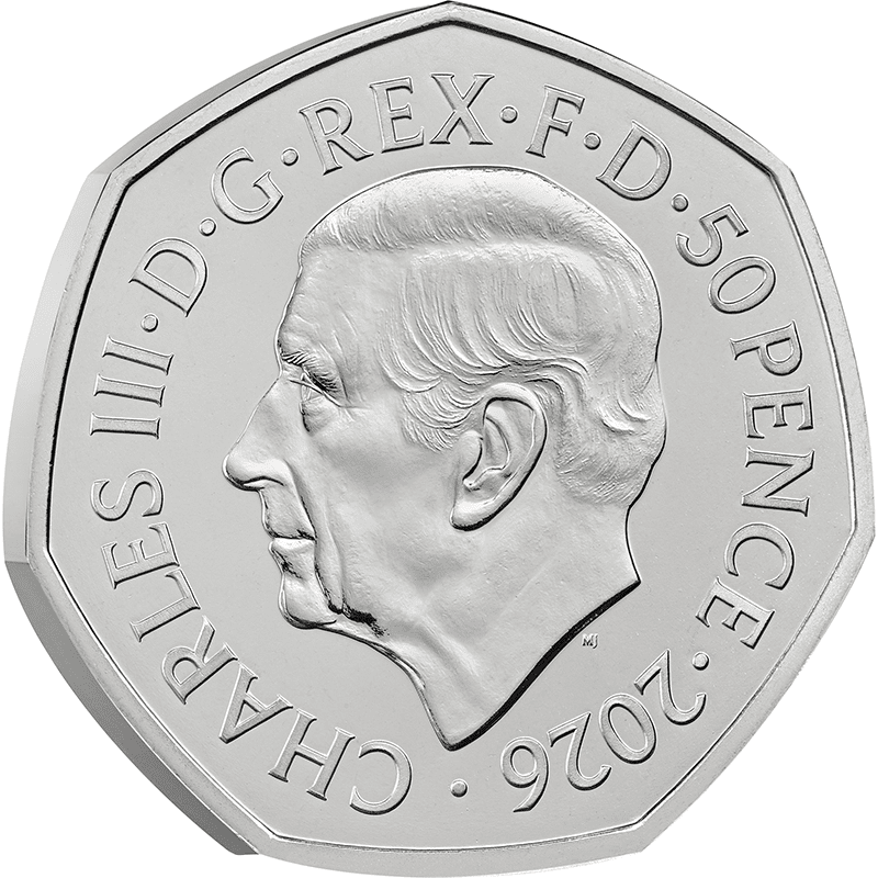 英国 2026年 「くまのプーさん」誕生100周年 最終貨 友情 50ペンス白