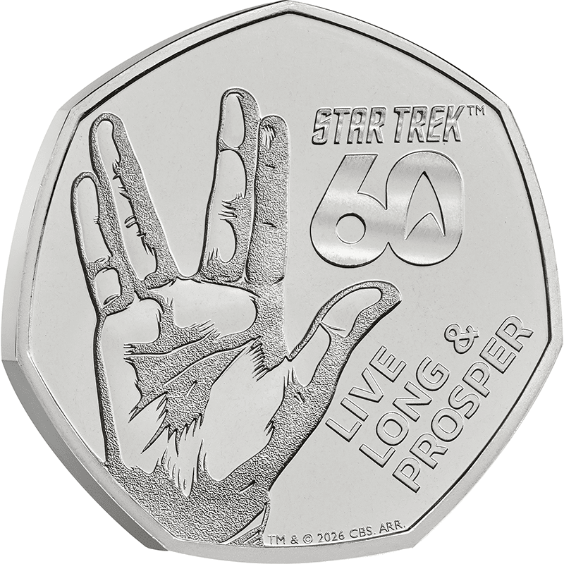 英国 2026年 『スタートレック』放送開始60周年 50ペンス白銅貨 未使用