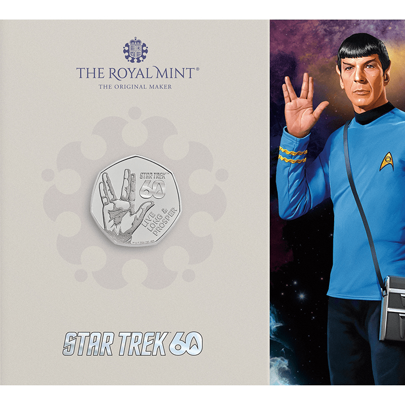 英国 2026年 『スタートレック』放送開始60周年 50ペンス白銅貨 未使用