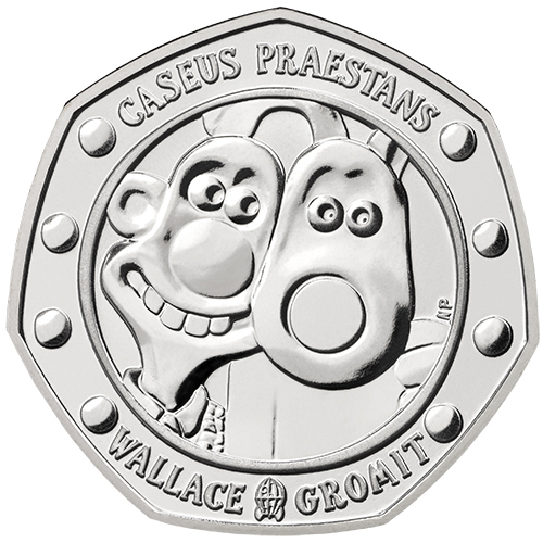 英国 2019年 ウォレスとグルミット30周年 50ペンス白銅貨 未使用