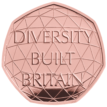 英国 2020年 多様性を讃えて 50ペンスピエフォー金貨 プルーフ