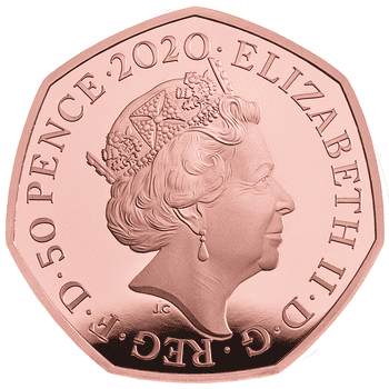 英国 2020年 多様性を讃えて 50ペンスピエフォー金貨 プルーフ