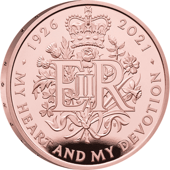 英国 2021年 女王エリザベス2世生誕95周年 5ポンド金貨 プルーフ
