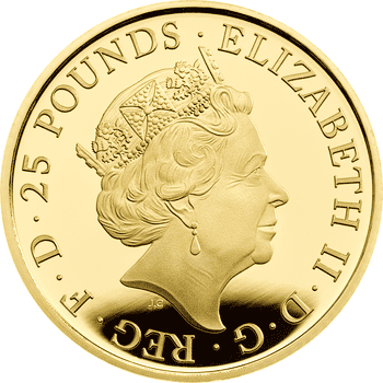 英国 2021年 金本位制記念 25ポンド金貨 プルーフ