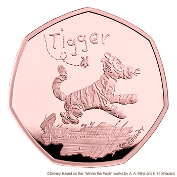 英国 2021年 くまのプーさん コインコレクション ティガー 50ペンス金貨 プルーフ