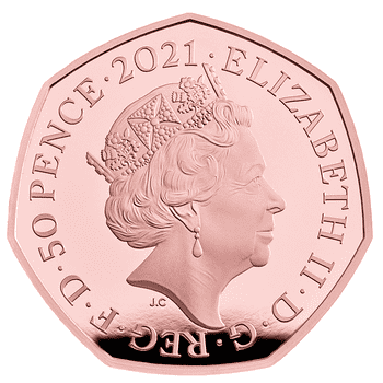 英国 2021年 くまのプーさん コインコレクション ティガー 50ペンス金貨 プルーフ