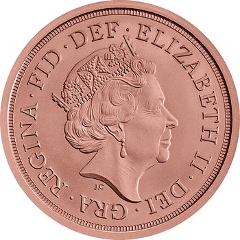 英国 2022年 女王エリザベス2世在位70周年 プラチナ・ジュビリー 1ソブリン金貨 未使用