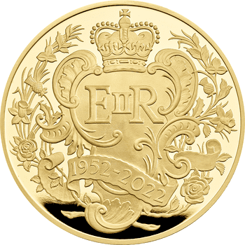 英国 2022年 女王エリザベス2世在位70周年 プラチナ・ジュビリー 500ポンド金貨 5オンス プルーフ