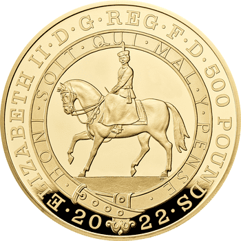 英国 2022年 女王エリザベス2世在位70周年 プラチナ・ジュビリー 500ポンド金貨 5オンス プルーフ
