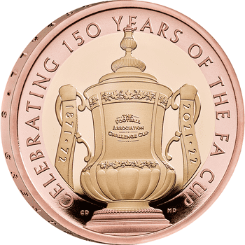 英国 2022年 FAカップ創設150周年 2ポンド2色金貨 プルーフ