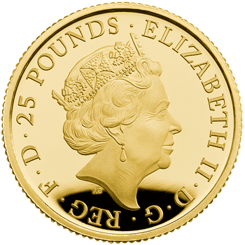 英国 2022年 ブリタニア 25ポンド金貨 1/4オンス プルーフ