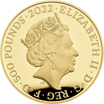 英国 2022年 ウィリアム王子生誕40周年 500ポンド金貨 5オンス プルーフ