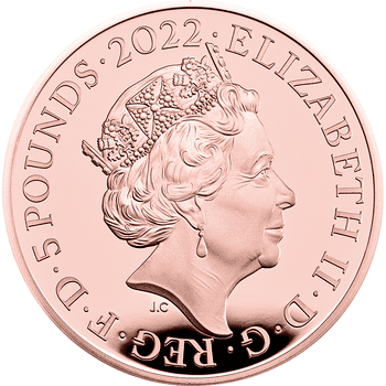 英国 2022年 ウィリアム王子生誕40周年 5ポンド金貨 プルーフ