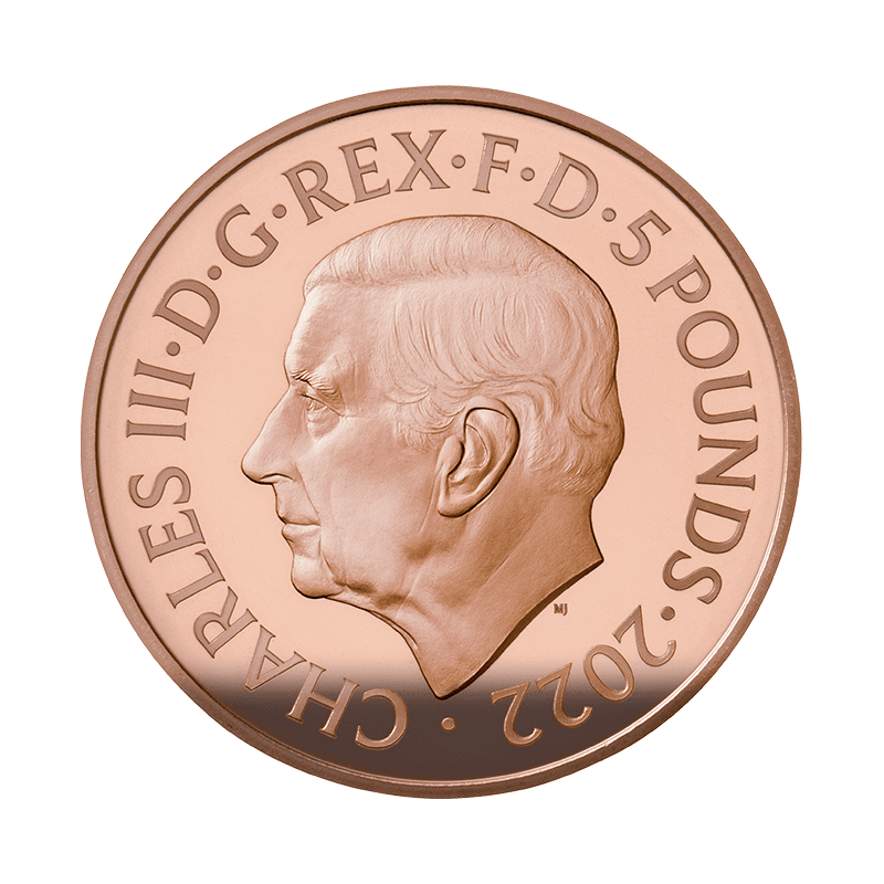 C】 英国 2022年 女王エリザベス2世 5ポンド金貨 プルーフ