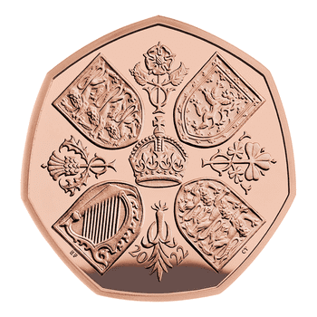 【D】 英国 2022年 女王エリザベス2世 50ペンス金貨 プルーフ
