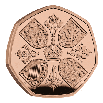 英国 2022年 女王エリザベス2世 50ペンスピエフォー金貨 プルーフ