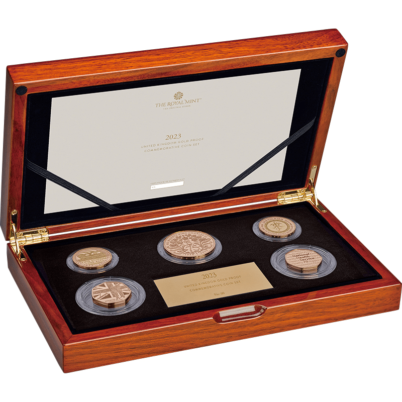 英国 2023年 記念貨(新国王チャールズ3世肖像初採用、ほか) 金貨5種