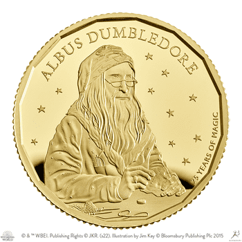 英国 2023年 ハリー・ポッター出版25周年 アルバス・ダンブルドア 25ポンド金貨 プルーフ