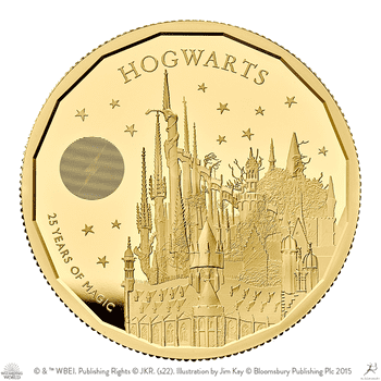英国 2023年 ハリー・ポッター出版25周年 最終貨 ホグワーツ魔法魔術学校 200ポンド金貨 プルーフ