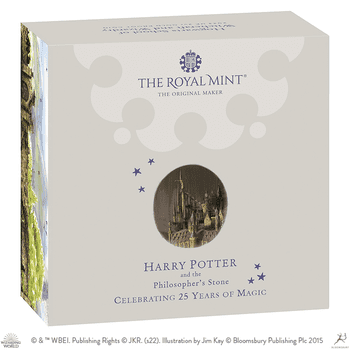 英国 2023年 ハリー・ポッター出版25周年 最終貨 ホグワーツ魔法魔術学校 200ポンド金貨 プルーフ
