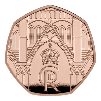 英国 2023年 国王チャールズ3世戴冠式記念 50ペンス金貨 プルーフ