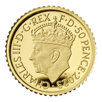 英国 2023年 国王チャールズ3世戴冠式記念 50ペンス金貨 1/40オンス プルーフ